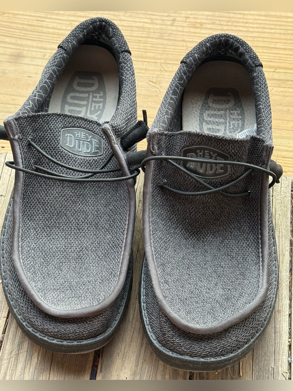 Hey Dude Men’s Grey/Black Casual Slip-On Shoes Size 13